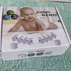 Eco Baby Magnetic  Cabinet & Drawer Safety Locks 8 & 2 Keys .