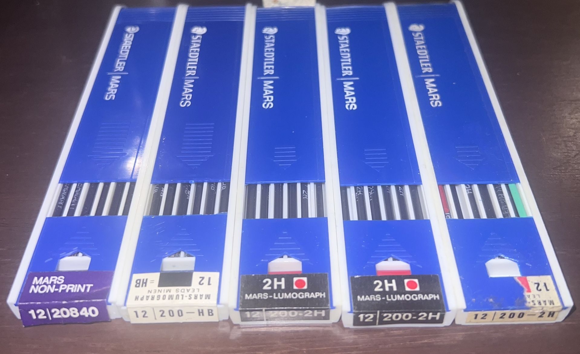 Vintage Staedtler Mars Lead Refills 20840 200-HB 200-2H Non Print Lumograph