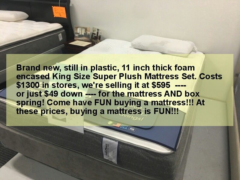 King Size Super Plush Mattress Set Brand New Still in Plastic