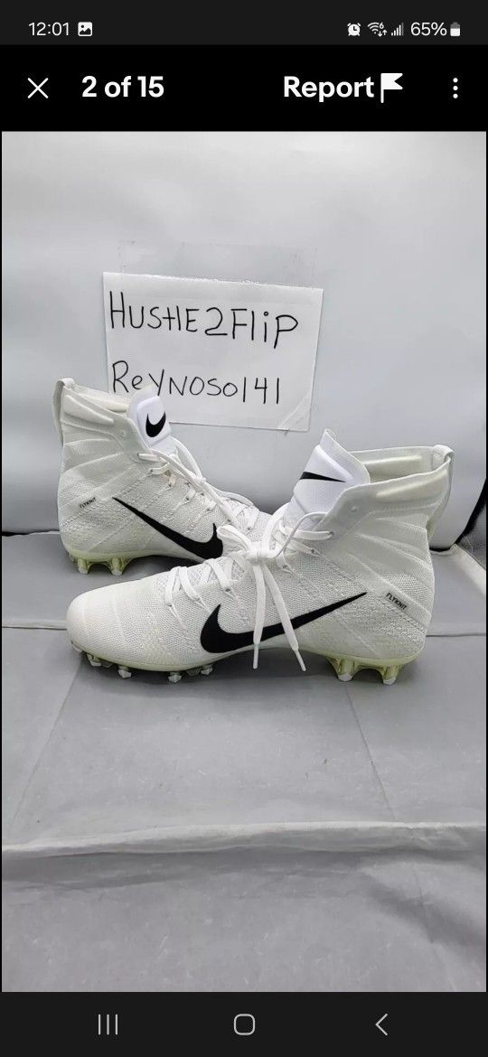 Nike Vapor Untouchable Elite Football Cleats AO3006 100 White