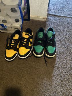Green And Black And Yellow Dunks