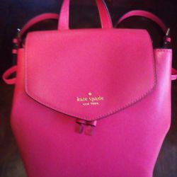 Kate Spade Lizzie Saffiano Leather Medium Backpack Bikini Pink