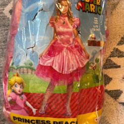 Princess Peach Halloween Costume Size: L