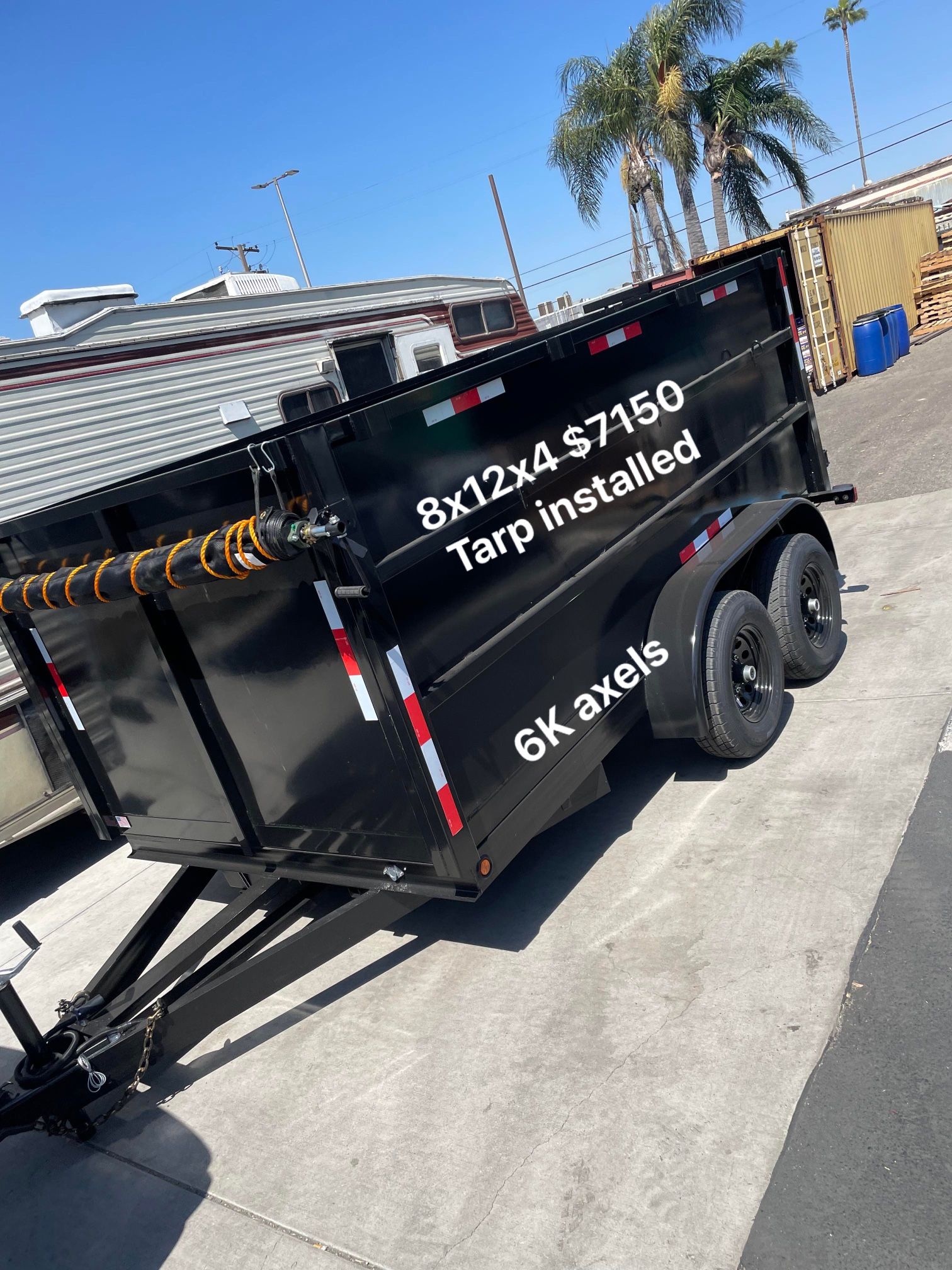 Dump Trailer 8x12x4 12000lb $6850 Cash ( Not Tarp Kit)
