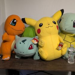 Pokemon Plushies - Gen 1 Starters