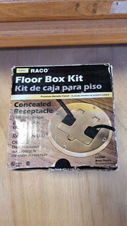 Hubbell RACO Brass Plated floor box kit
