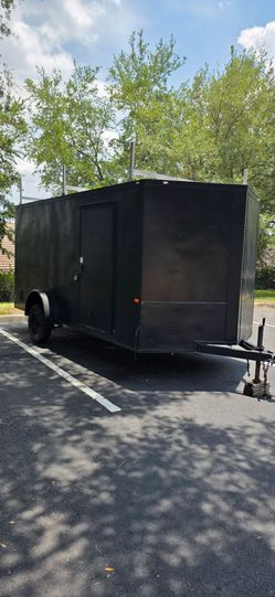 2019 Rock Solid Cargo Trailer 7x14 - Ladder Racks & Shelves