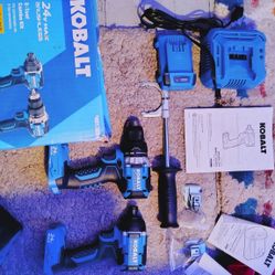 KOBALT BRUSHLESS 24V MAX DRILL/IMPACT DRIVER COMBO!