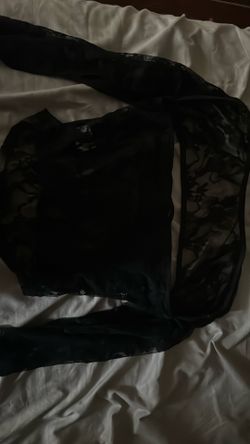 black lace shirt