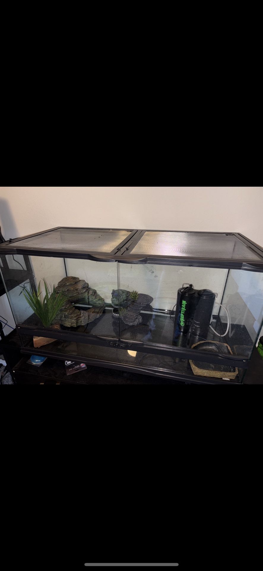 Large Reptile Cage And Storage Cabinet 