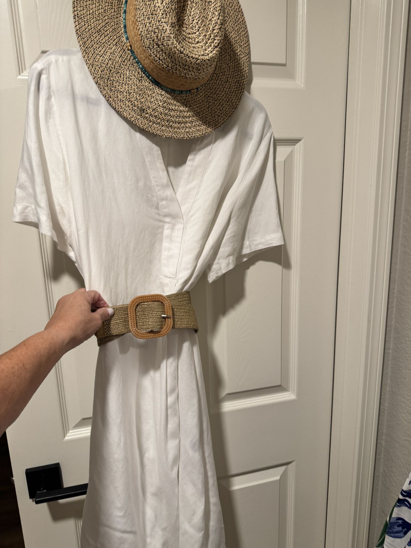 H&M Cotton Shift Dress White