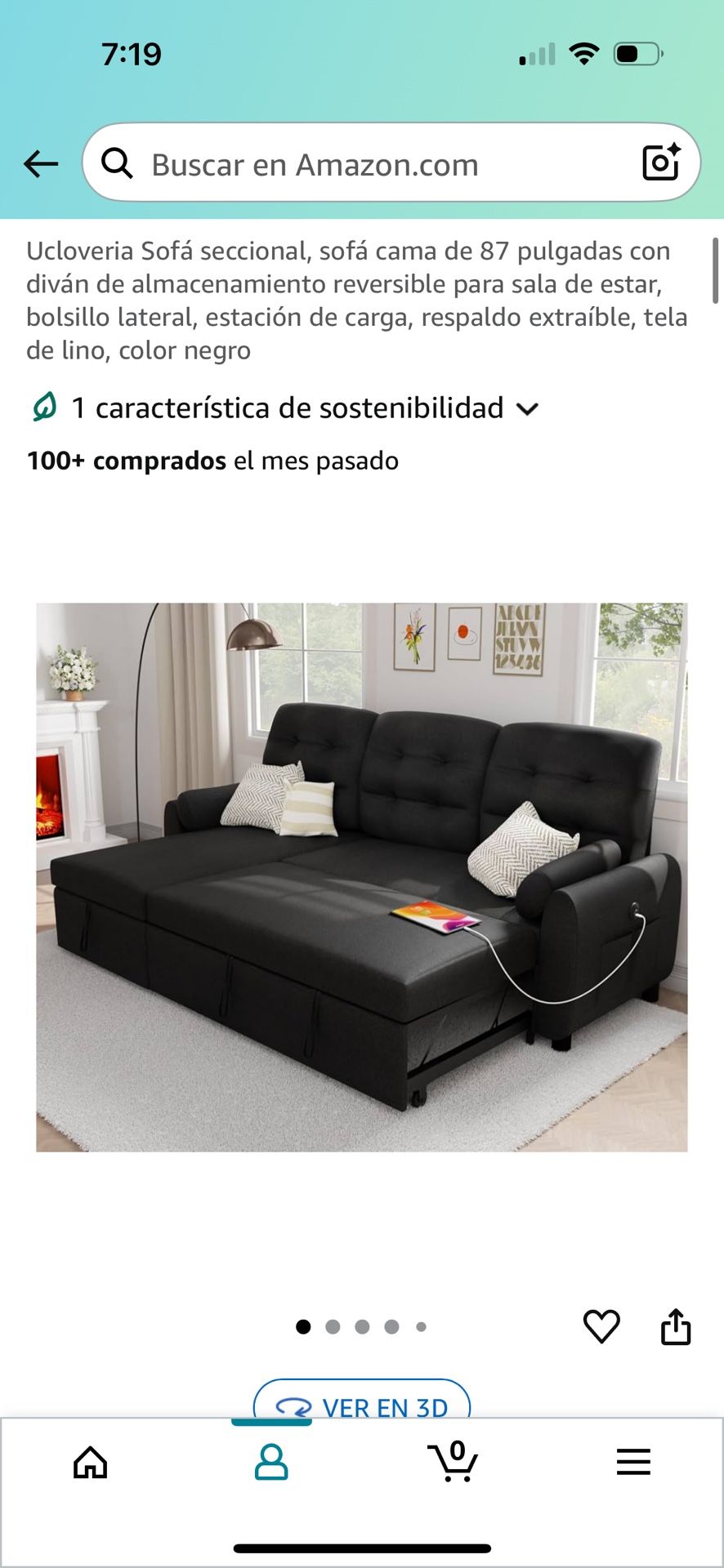 Black Sofa With Storage