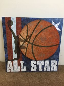 Basketball wooden picture frame
