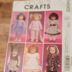 McCall's Craft Doll Clothes Wardrobe M6005
