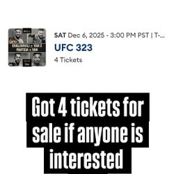 UFC 323 Tickets For Sale‼️‼️