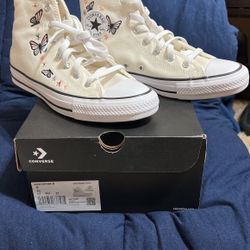 Big Kids Converse Egret/black/white/ Size 6 Kid /women 8