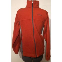 Columbia Fleece Jacket Full Zip Front Orange Youth 18/20