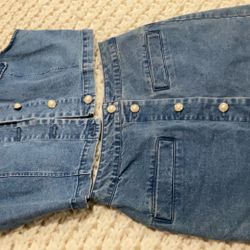 House Of Harlow 1960 NWT  Women Denim 2 Piece Set Vest & Mini Skirts Size 8 