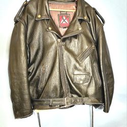 XPERT Leather Motorcycle Jacket Men's Size 58 Black Protective Riding 3x 4x 5x 