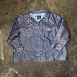 Vintage Glittery Shiny Boxy Fit Denim Jacket