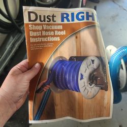 Dust Right Hose Reel With Hose And Extras