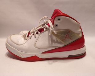 Air Jordan Flight 705796-102 Sz. 10.5 Incline WHITE/RED SHOES