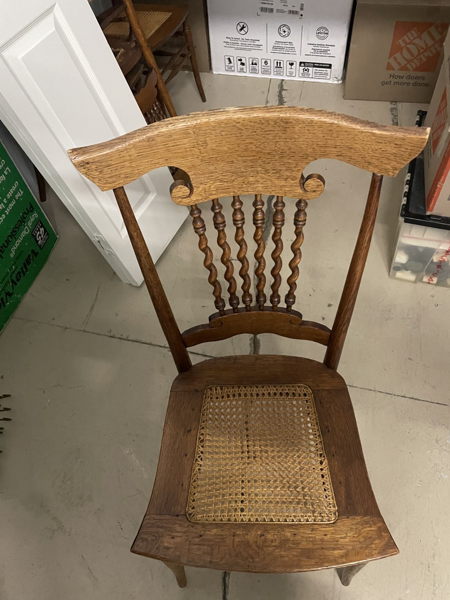 Chairs Antique Spindle With Cane Seat