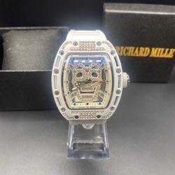 RM11 Designer Watch Iced Whiteout Skele *Box Included*