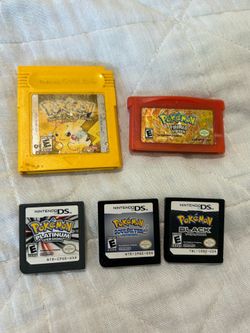 Nintendo Pokemon Gameboy DS Game Lot bundle fire red yellow platinum black soul silver