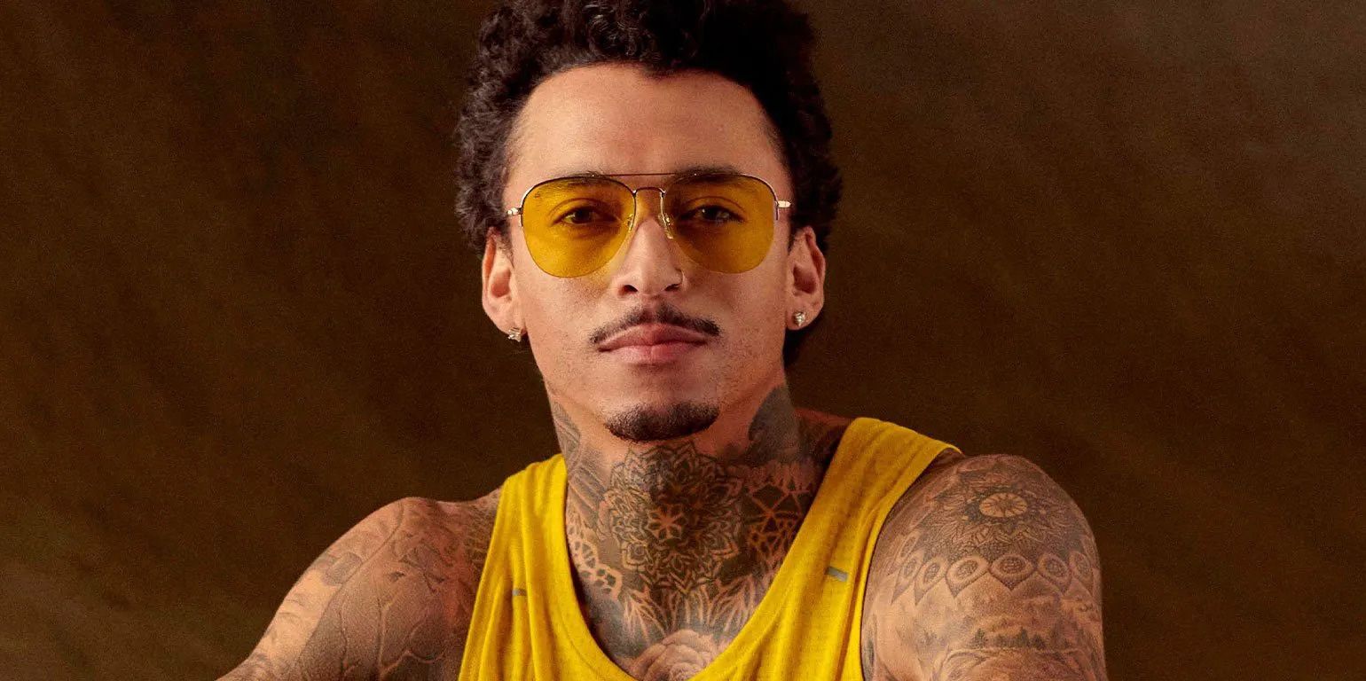 PRIVE REVAUX x Nyjah Hollywood Champagne Gold Sunglasses