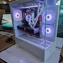 White Gaming PC Ryzen 7 5800x With 5060 8gb