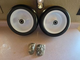 Flat free lawn mower  tires and wheels