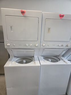27in Stackable Washer And Electric Dryer Used Good Condition 