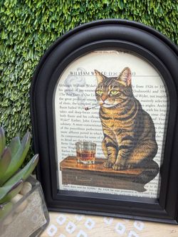 Smoking cat picture is 8 1/2 x 6 1/2 brand new