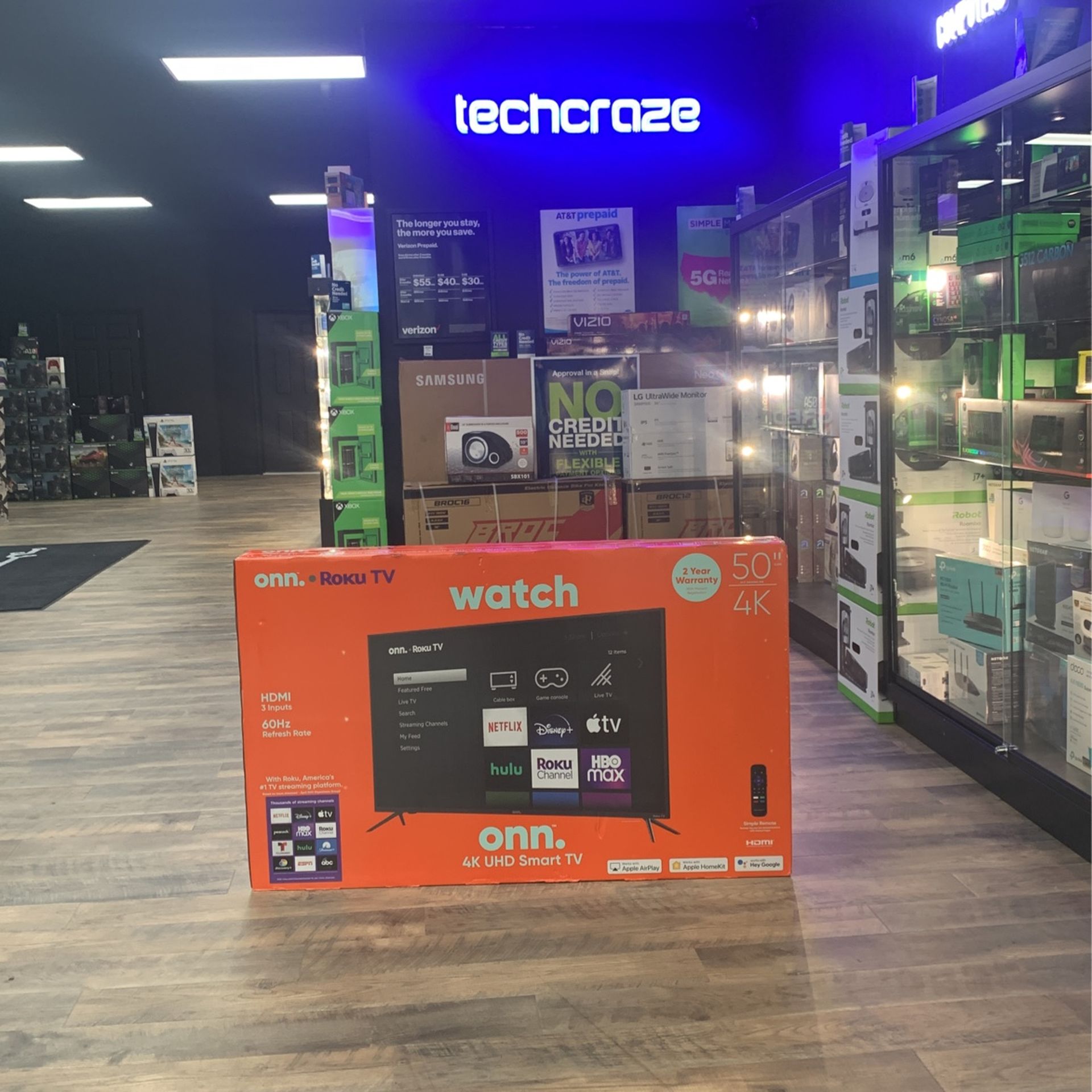 50” Onn Roku Tv 4K UHD Smart Tv Brand New Sealed