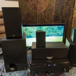 Yamaha RX-V577 7.2-channel home theater receiver with Wi-Fi and Apple AirPlay+ 5 speakers 1 subwoofer