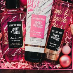 Limited Edition! BATH & BODY WORKS✨Netflix🗼Emily in Paris💕👠🥂CHAMPAGNE in PARIS🥂👠💕4-pc Gift Set