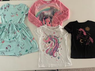 4- Piece Girls Unicorn Lot Size 7/8