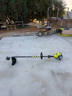 Ryobi attachment capable Full Crank 18” straight shaft string trimmer