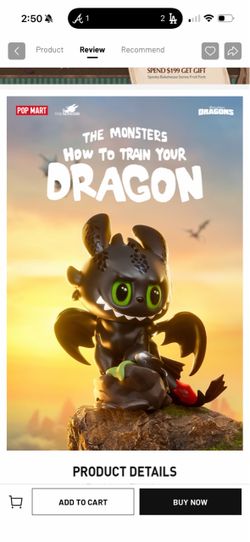 Pop Mart The Monsters How to Train Your Dragon Figure