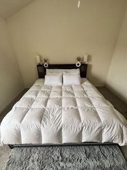 King size bed frame and mattress