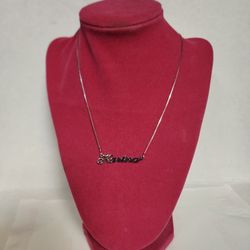 KARINA NAME PLATE STERLING SILVER NECKLACE 