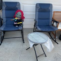 New rocking chair with table 