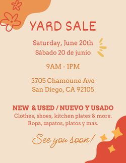 Yard Sale 9am-1pm