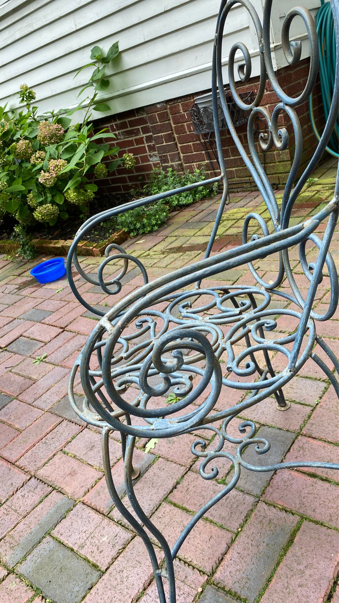 Wrought Iron Table and two chairs