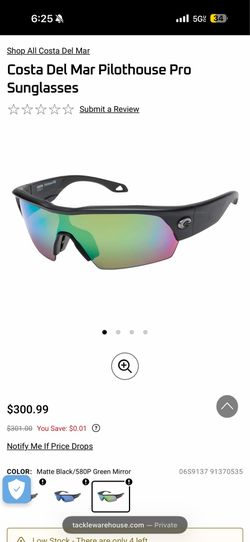 Costa Del Mar Pilothouse Pro Sunglasses