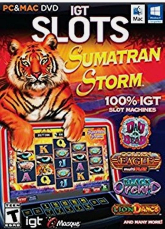 PC SLOTS SUMATRAN STORM- PC AND MAC DVD NEW IN ORIGINAL SLEEVE PACKAGING