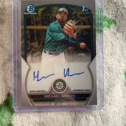 Michael Arroyo Autographed MLB Trading Card