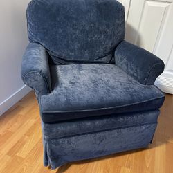 Swivel Rocking Chair - Blue
