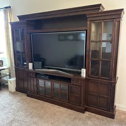 Premium Wood TV Stand Dresser Display Media Center